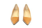 ROSA LIPTY Escarpins Pointus Cuir Marron Caramel T 40 ( Italy)