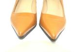 ROSA LIPTY Escarpins Pointus Cuir Marron Caramel T 40 ( Italy)
