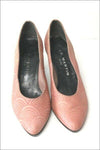 JB MARTIN Escarpins Vintage Cuir Imprimé Rose clair T 7 / 39 BE