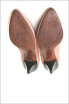 JB MARTIN Escarpins Vintage Cuir Imprimé Rose clair T 7 / 39 BE
