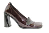 SAN MARINA Escarpins Cuir Verni Rouge Bordeaux made in Italie T37 TBE
