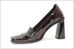 SAN MARINA Escarpins Cuir Verni Rouge Bordeaux made in Italie T37 TBE