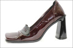 SAN MARINA Escarpins Cuir Verni Rouge Bordeaux made in Italie T37 TBE