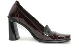 SAN MARINA Escarpins Cuir Verni Rouge Bordeaux made in Italie T37 TBE