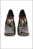 SAN MARINA Escarpins Cuir Verni Rouge Bordeaux made in Italie T37 TBE