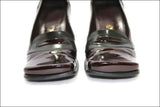SAN MARINA Escarpins Cuir Verni Rouge Bordeaux made in Italie T37 TBE