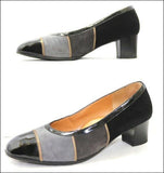GIOIELLO Escarpins Daim Gris et Noir T38.5 TBE