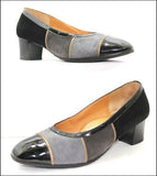 GIOIELLO Escarpins Daim Gris et Noir T38.5 TBE