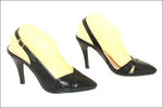 Escarpins Ouverts QUEEN VIVI Simili Cuir Noir T 38 TTBE