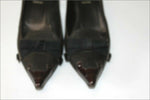 PRADA Escarpins Pointus Cuir  Noir Doublés Cuir T 37.5 TBE