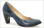 SAN MARINA Escarpins Cuir Bleu Taille 36 TBE
