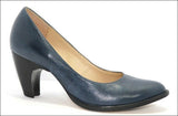 SAN MARINA Escarpins Cuir Bleu Taille 36 TBE