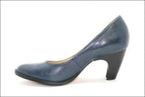 SAN MARINA Escarpins Cuir Bleu Taille 36 TBE
