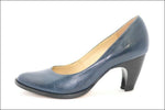 SAN MARINA Escarpins Cuir Bleu Taille 36 TBE