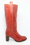 BRONX Bottes Cuir Rouge Cuir T40 TTBE