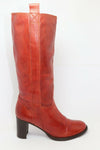 BRONX Bottes Cuir Rouge Cuir T40 TTBE