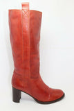 BRONX Bottes Cuir Rouge Cuir T40 TTBE