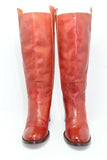 BRONX Bottes Cuir Rouge Cuir T40 TTBE