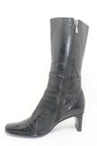 LUCIANO BARACHINI Bottes Cuir Noir T36,5 TBE made in Italie