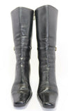 LUCIANO BARACHINI Bottes Cuir Noir T36,5 TBE made in Italie