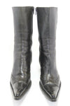 MYMA Bottines Cuir Noir Pointu T40 BE