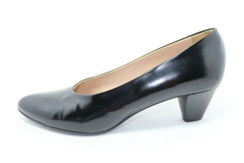 dyva Escarpins Cuir Noir T38,5 TBE made in Italie