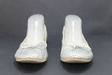 JONAK Ballerines Ajourées Cuir Argenté T37 TBE