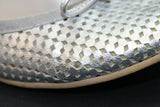 JONAK Ballerines Ajourées Cuir Argenté T37 TBE