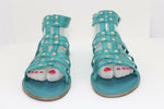 SAN MARINA Sandales Cuir Vert T37 TBE