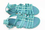 SAN MARINA Sandales Cuir Vert T37 TBE