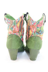 Desigual Bottines Daim et Tissu Vert T40 TBE